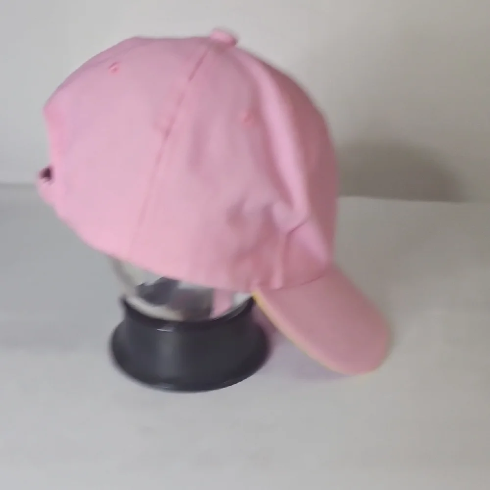 John Deere Pink and Yellow Hat Classic Baseball Style